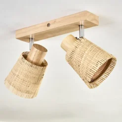 hofstein Fallhagen Plafonnier Chrome, Écru, 2 lumières