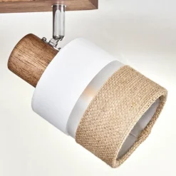 Lampes En Tissu-hofstein Fallhagen Plafonnier Chrome, Brun foncé, 3 lumières