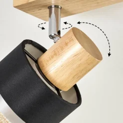 Lampes En Tissu-hofstein Fallhagen Plafonnier Chrome, Écru, 4 lumières