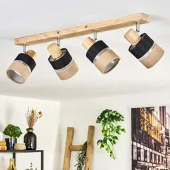 Lampes En Tissu-hofstein Fallhagen Plafonnier Chrome, Écru, 4 lumières