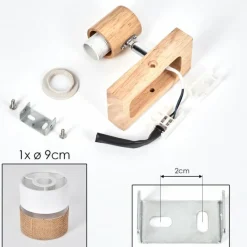 Lampes En Tissu-hofstein Fallhagen Plafonnier Écru, 1 lumière