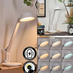 Luminaires Scandinaves-hofstein Falon Lampe de bureau, Lampe à poser, Liseuse LED Blanc, 1 lumière