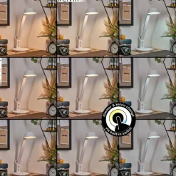 Luminaires Scandinaves-hofstein Falon Lampe de bureau, Lampe à poser, Liseuse LED Blanc, 1 lumière