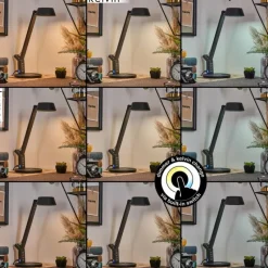 Luminaires Scandinaves-hofstein Falon Lampe de bureau, Lampe à poser, Liseuse LED Noir, 1 lumière