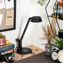 Luminaires Scandinaves-hofstein Falon Lampe de bureau, Lampe à poser, Liseuse LED Noir, 1 lumière