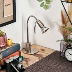 Lampes Vintages & Rétros-hofstein Felan Lampe de bureau, Lampe à poser, Liseuse Chrome, Nickel mat, 1 lumière