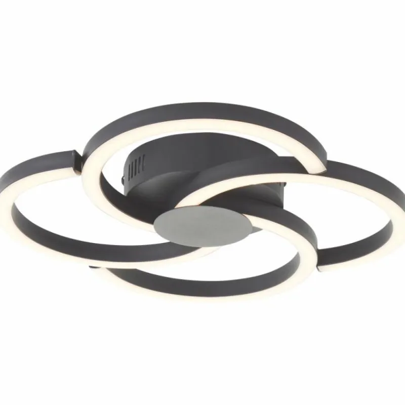 Lampes Industrielles-Luminaires Brilliant Fico Plafonnier LED Noir, 1 lumière