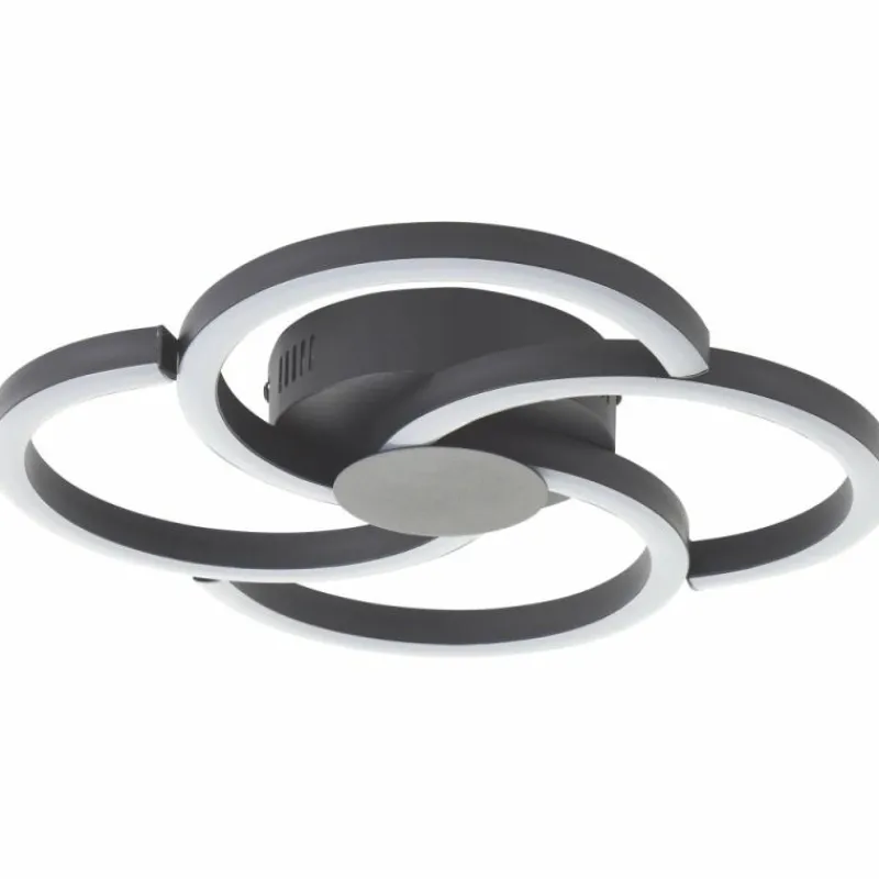 Lampes Industrielles-Luminaires Brilliant Fico Plafonnier LED Noir, 1 lumière