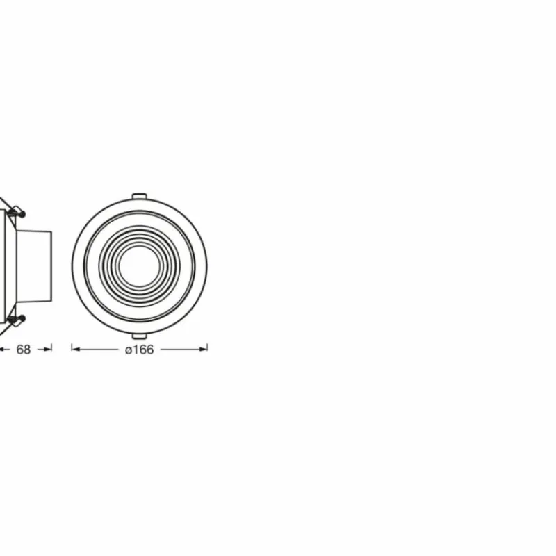 Luminaires Ledvance Filament Downlight LED Aluminium, 1 lumière* Downlights