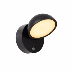 Luminaires Lucide FINN Lampe murale d´extérieur LED Noir, 1 lumière, Détecteur de mouvement