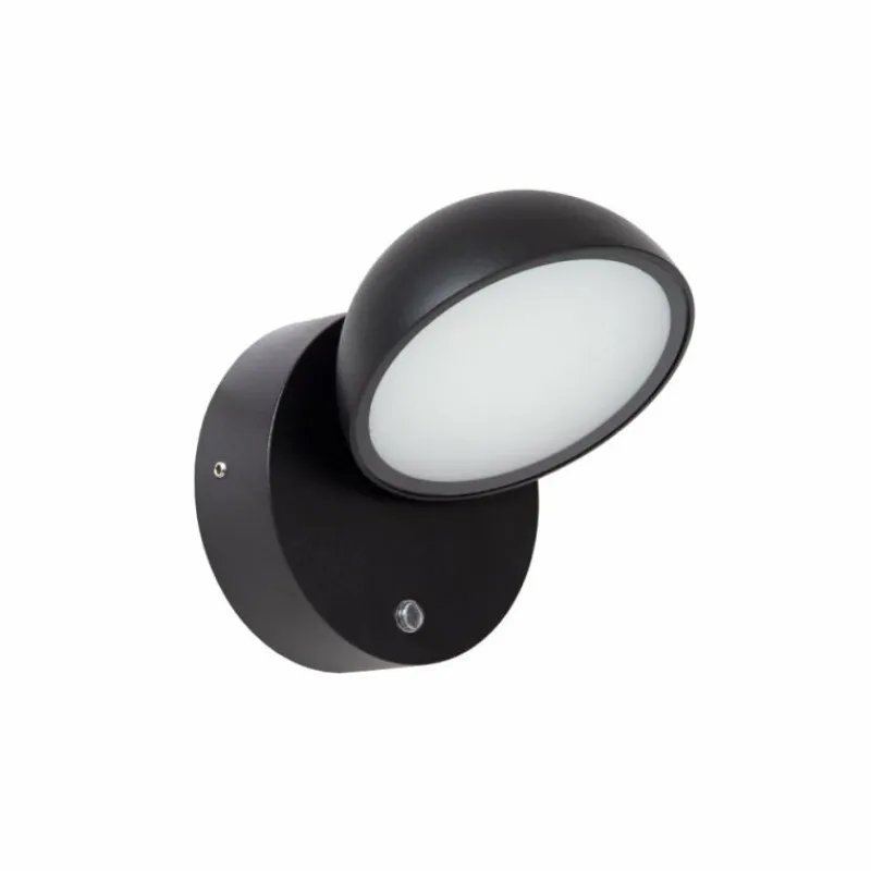 Luminaires Lucide FINN Lampe murale d´extérieur LED Noir, 1 lumière, Détecteur de mouvement