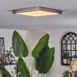 hofstein Finsrud Plafonnier, Panel LED Argenté, 1 lumière