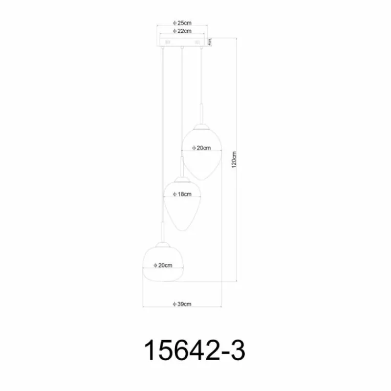 Suspension Verre Fumé-Luminaires Globo Lighting Firefly Suspension LED Noir, 1 lumière