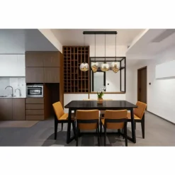 Suspension Verre Fumé-Luminaires Globo Lighting Firefly Suspension LED Noir, 1 lumière