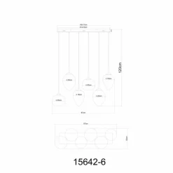 Suspension Verre Fumé-Luminaires Globo Lighting Firefly Suspension LED Noir, 1 lumière