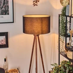 Lampes En Tissu-hofstein Flemming Lampadaire Brun foncé, 1 lumière