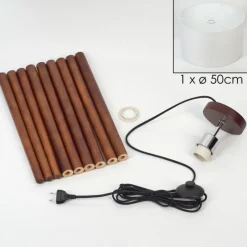 Lampes En Tissu-hofstein Flemming Lampadaire Brun foncé, 1 lumière