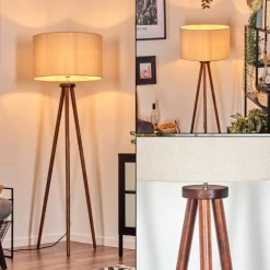 Lampes En Tissu-hofstein Flemming Lampadaire Brun foncé, 1 lumière