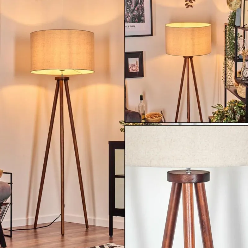 Lampes En Tissu-hofstein Flemming Lampadaire Brun foncé, 1 lumière