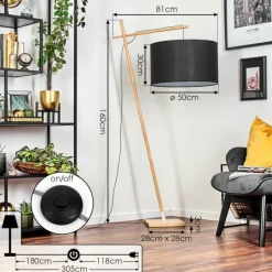 Lampes En Tissu-hofstein Flemming Lampadaire Écru, 1 lumière