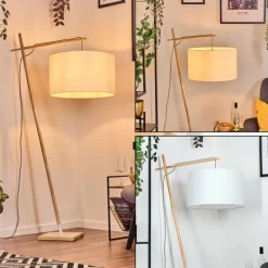 Lampes En Tissu-hofstein Flemming Lampadaire Écru, 1 lumière