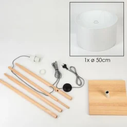 Lampes En Tissu-hofstein Flemming Lampadaire Écru, 1 lumière