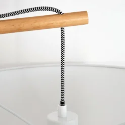 Lampes En Tissu-hofstein Flemming Lampadaire Écru, 1 lumière