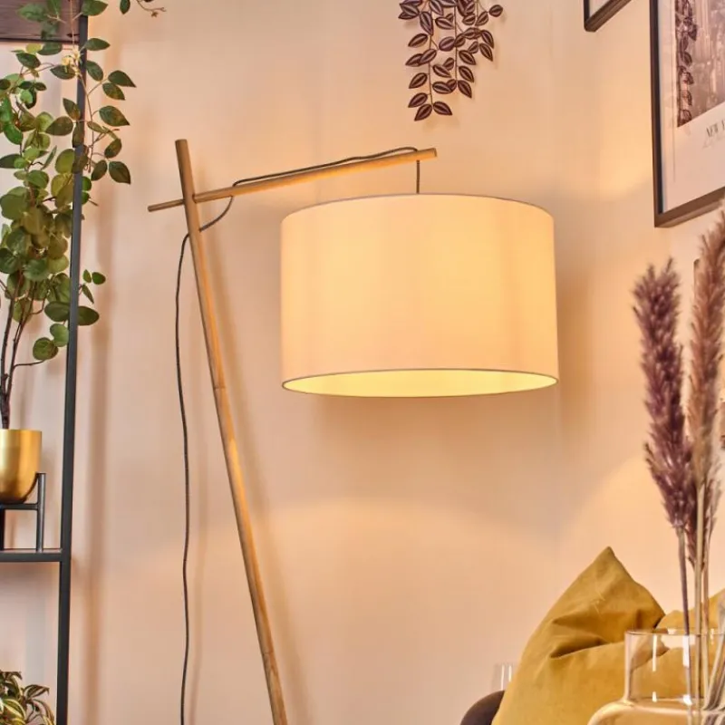 Lampes En Tissu-hofstein Flemming Lampadaire Écru, 1 lumière