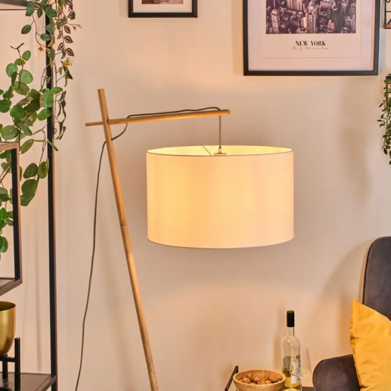 Lampes En Tissu-hofstein Flemming Lampadaire Écru, 1 lumière