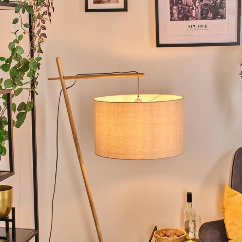 Lampes En Tissu-hofstein Flemming Lampadaire Écru, 1 lumière