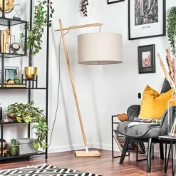 Lampes En Tissu-hofstein Flemming Lampadaire Écru, 1 lumière