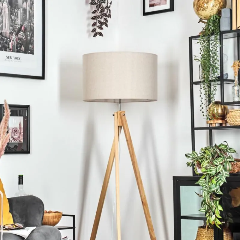 Lampes En Tissu-hofstein Flemming Lampadaire Écru, 1 lumière