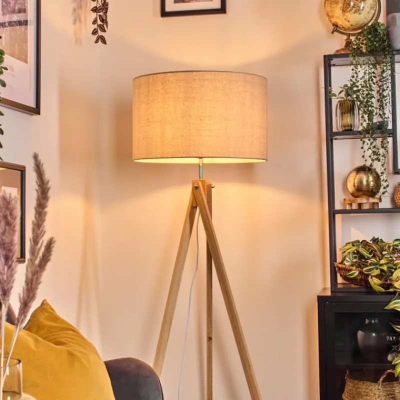 Lampes En Tissu-hofstein Flemming Lampadaire Écru, 1 lumière