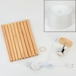 Lampes En Tissu-hofstein Flemming Lampadaire Écru, 1 lumière