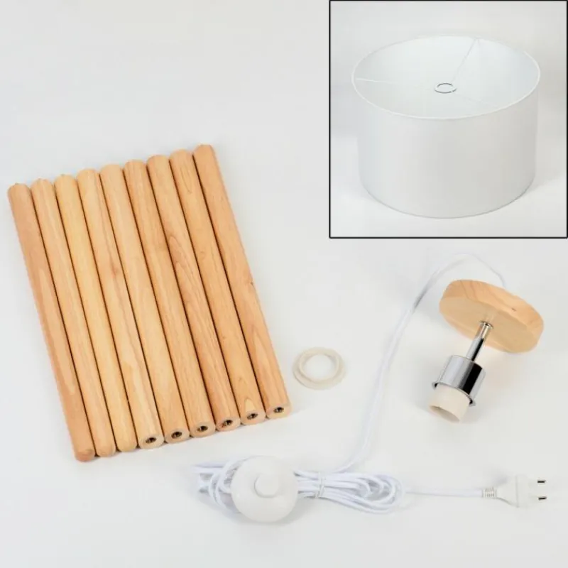 Lampes En Tissu-hofstein Flemming Lampadaire Écru, 1 lumière