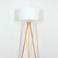 Lampes En Tissu-hofstein Flemming Lampadaire Écru, 1 lumière