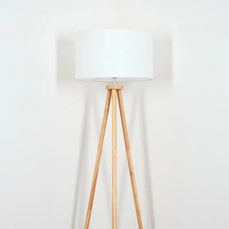 Lampes En Tissu-hofstein Flemming Lampadaire Écru, 1 lumière