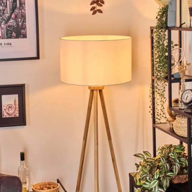 Lampes En Tissu-hofstein Flemming Lampadaire Écru, 1 lumière