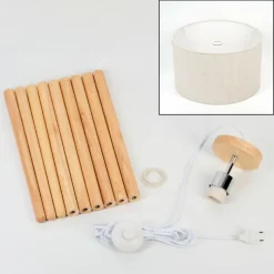 Lampes En Tissu-hofstein Flemming Lampadaire Écru, 1 lumière