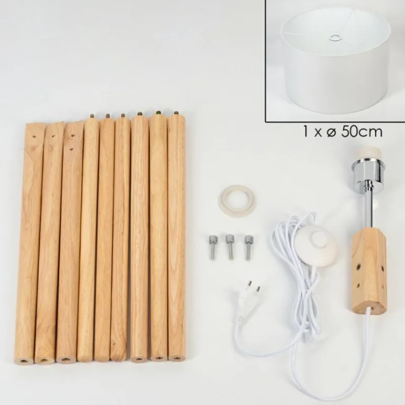 Lampes En Tissu-hofstein Flemming Lampadaire Écru, 1 lumière