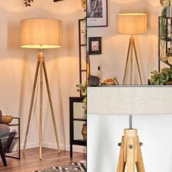 Lampes En Tissu-hofstein Flemming Lampadaire Écru, 1 lumière