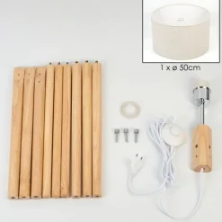 Lampes En Tissu-hofstein Flemming Lampadaire Écru, 1 lumière