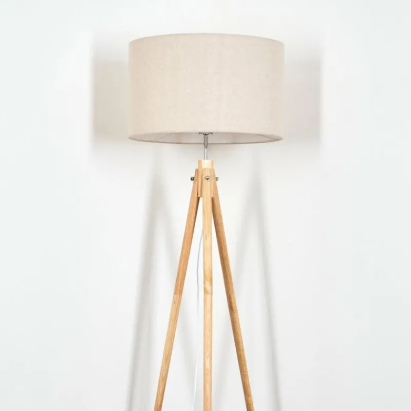 Lampes En Tissu-hofstein Flemming Lampadaire Écru, 1 lumière