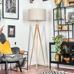 Lampes En Tissu-hofstein Flemming Lampadaire Écru, 1 lumière