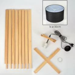 Lampes En Tissu-hofstein Flemming Lampadaire Écru, 1 lumière