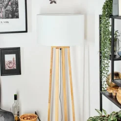 Lampes En Tissu-hofstein Flemming Lampadaire Écru, 1 lumière