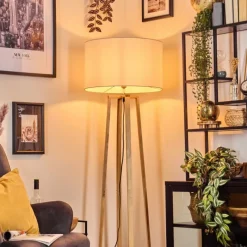 Lampes En Tissu-hofstein Flemming Lampadaire Écru, 1 lumière