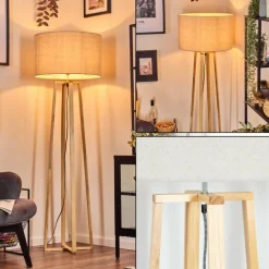 Lampes En Tissu-hofstein Flemming Lampadaire Écru, 1 lumière