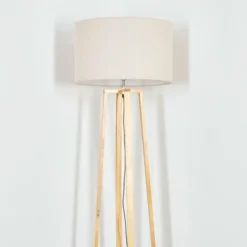 Lampes En Tissu-hofstein Flemming Lampadaire Écru, 1 lumière