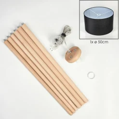 Lampes En Tissu-hofstein Flemming Lampadaire Écru, 1 lumière